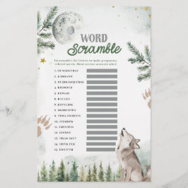 Willkommen im Pack Forest Wolf Word Scramble Game