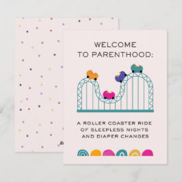 WILLKOMMEN IM PARENTHOOD ROLLER UNTERSETZER FEIERTAGSKARTE