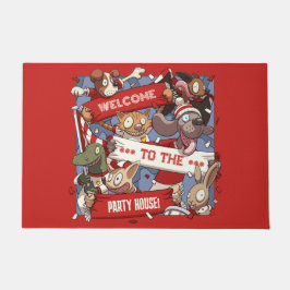 Willkommen im Party House! Funny Animal Fans Fußmatte