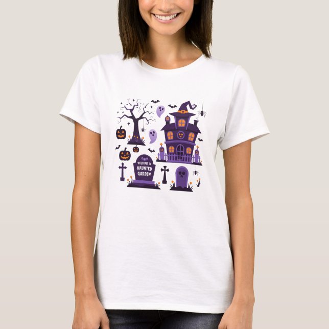 Willkommen im Spuk Garten T-Shirt (Vorderseite)