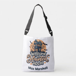 Willkommen im Spuk Haus - Batty für Sie Tragetaschen Mit Langen Trägern