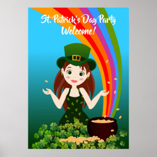 Willkommen im St. Patrick's Kids Party Poster