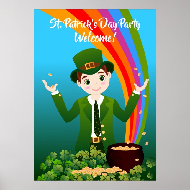 Willkommen im St. Patrick's Kids Party Poster (Vorne)