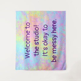 "Willkommen im Studio" Wandteppich