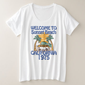 Willkommen im Sunset Beach - Vintag Vibes Große Größe T-Shirt