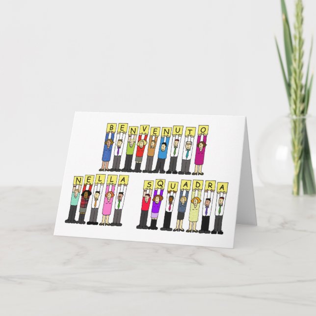 Willkommen im Team Benvenuto Nella Squadra Karte (Vorderseite)