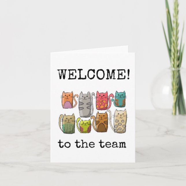 Willkommen im Team, Funny Card Dankeskarte (Vorderseite)