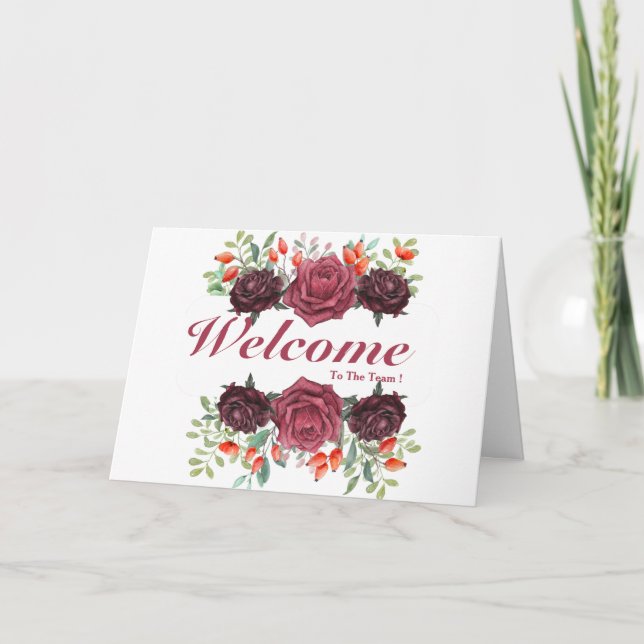 Willkommen im Team Karte (Vorderseite)