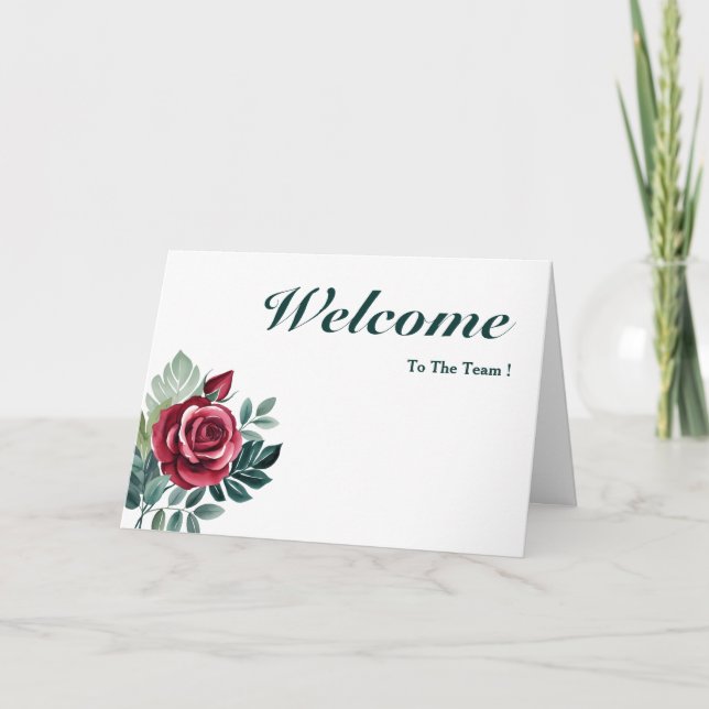 Willkommen im Team Karte (Vorderseite)