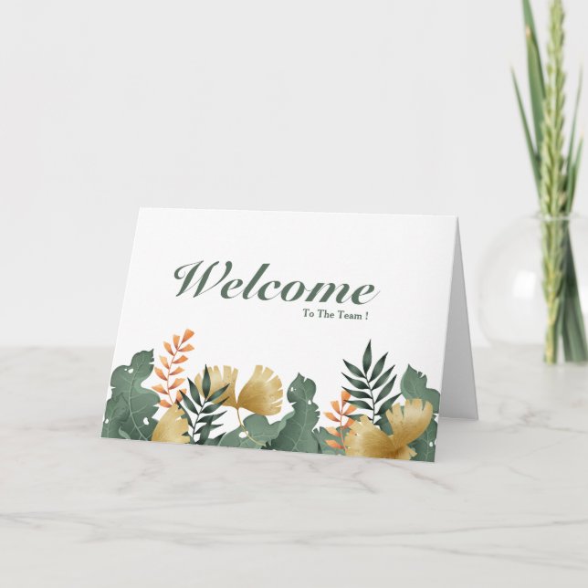 Willkommen im Team Karte (Vorderseite)