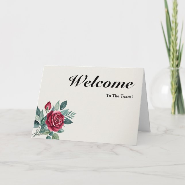 Willkommen im Team Karte (Vorderseite)