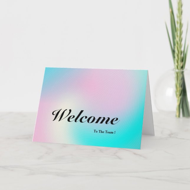 Willkommen im Team Karte (Vorderseite)