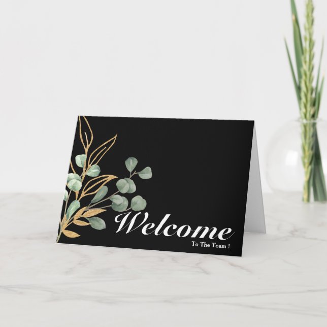 Willkommen im Team Karte (Vorderseite)