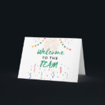 Willkommen im Team New Employees Job Willkommen Karte<br><div class="desc">Neuer Mitarbeiter Willkommen im Team Job Willkommen an einem neuen Arbeitsplatz oder Büro. Ideal für einen neuen Chef,  einen neuen Mitarbeiter oder einen neuen Mitarbeiter. Eine fantastische Anstellung Glückwunschkarte!</div>
