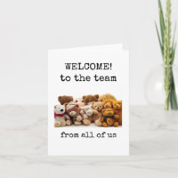 Willkommen im Team, von uns allen