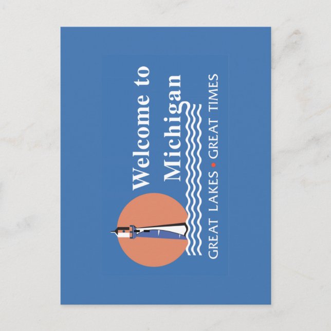 Willkommen im US Road Sign Postkarte (Vorderseite)