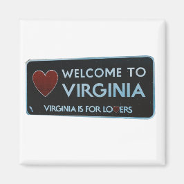 Willkommen im Virginia-Zeichen Magnet