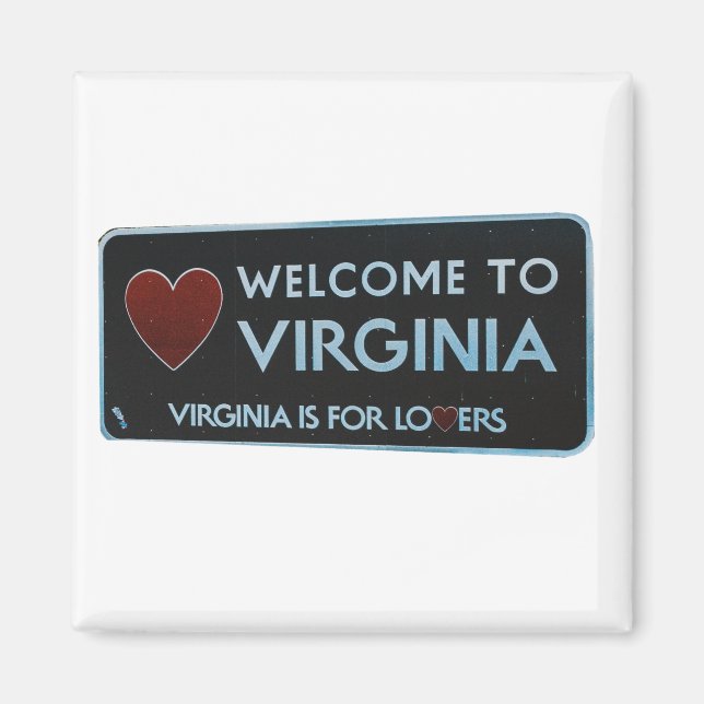 Willkommen im Virginia-Zeichen Magnet (Vorne)