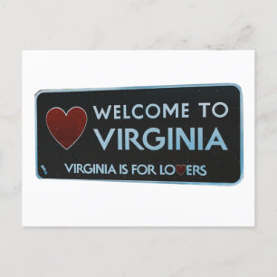 Willkommen im Virginia-Zeichen Postkarte