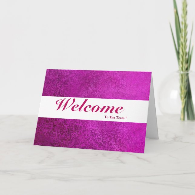 Willkommen im White Minimal Blue Abzeichen des Tea Karte (Vorderseite)