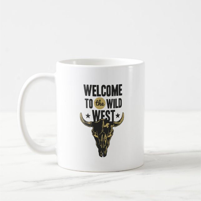 Willkommen im Wilden Westen Kaffeetasse (Links)