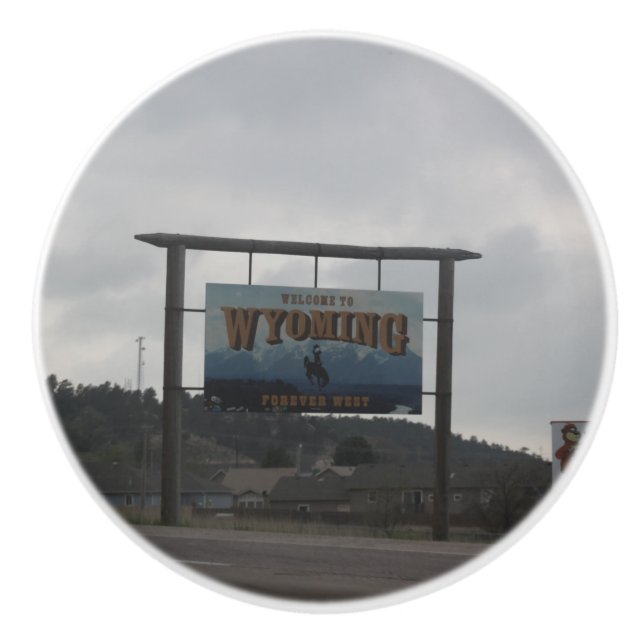 Willkommen im Wyoming Knob Keramikknauf (Vorderseite)