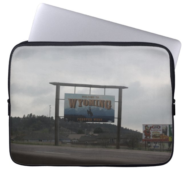 Willkommen im Wyoming Laptop Sleeve (Vorderseite)