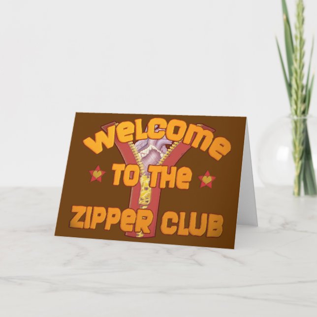 Willkommen im Zipper Club Karte (Vorderseite)