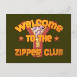 Willkommen im Zipper Club Postkarte