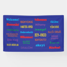 Willkommen in 24 Sprachen Banner