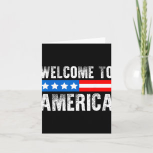 Willkommen in Amerika Patriotische USA-Flagge Neue Karte