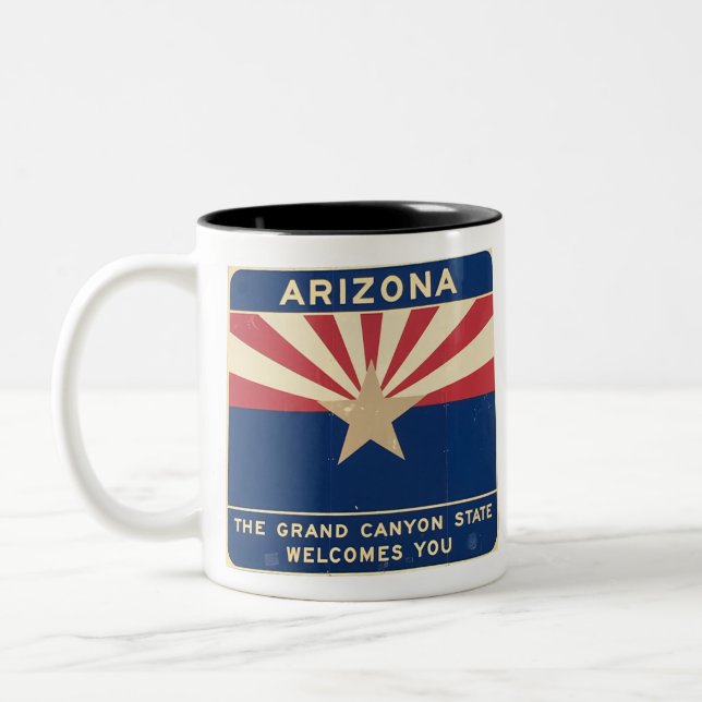 Willkommen in Arizona Zweifarbige Tasse (Links)