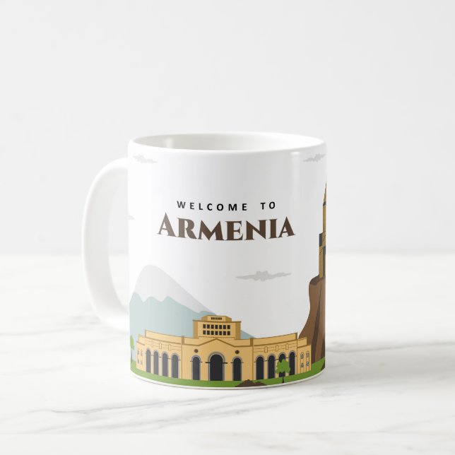 Willkommen in Armenien Kaffeetasse (Vorderseite Links)