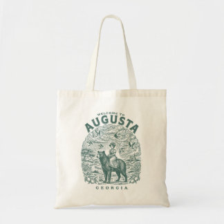 Willkommen in Augusta Georgia im Vintage-Stil Tragetasche