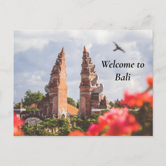 Willkommen in Bali Feiertagspostkarte (Vorderseite)