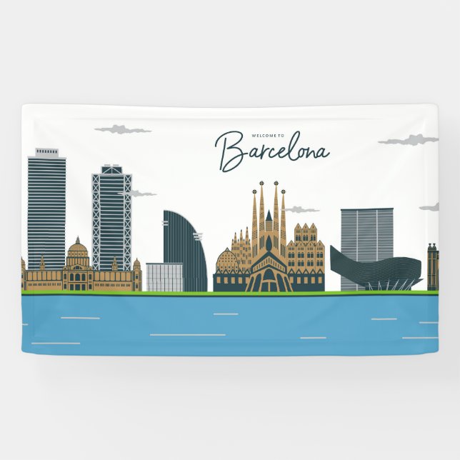 Willkommen in Barcelona Banner (Horizontal)