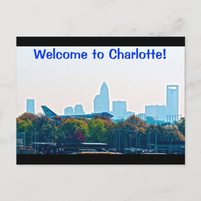 Willkommen in Charlotte! Postkarte (Vorderseite)