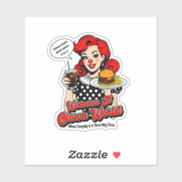 Willkommen in Clown World Custom Cut Vinyl Sticker