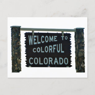 Willkommen in Colorado Postkarte