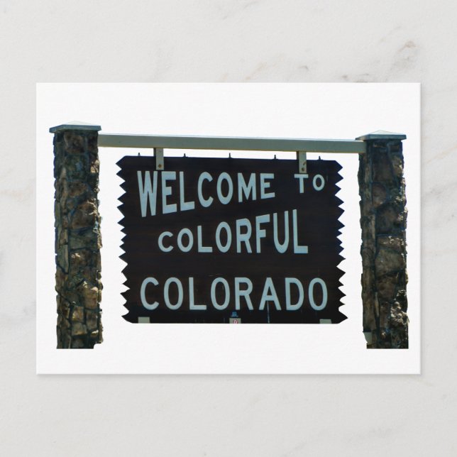 Willkommen in Colorado Postkarte (Vorderseite)