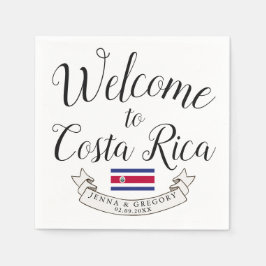 Willkommen in Costa Rica | Hochzeit in Urlaubsort Serviette