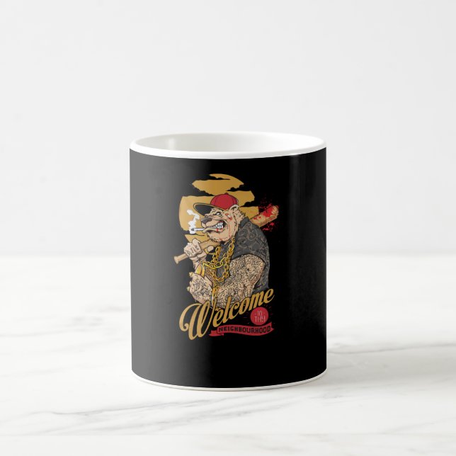 Willkommen in deiner Nachbarschaft Kaffeetasse (Mittel)