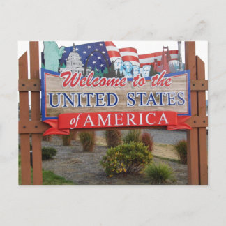 Willkommen in den USA Postkarte