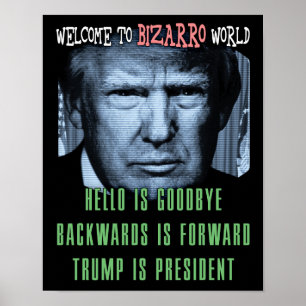 Willkommen in der Bizarro World - Anti-Präsident T Poster