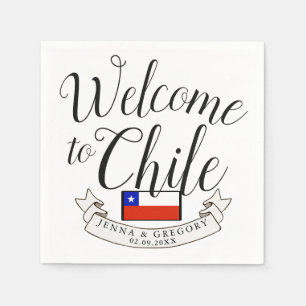 Willkommen in der Chile   HOCHZEIT IN URLAUBSORT Serviette