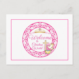 Willkommen in der Christlichen Welt Postkarte
