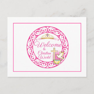Willkommen in der Christlichen Welt Postkarte