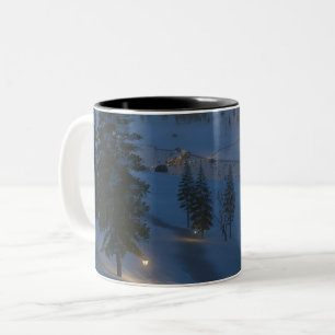 Willkommen in der Cwm-Tasse Zweifarbige Tasse