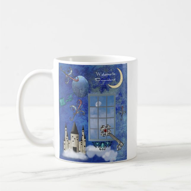 Willkommen in der Dreamland-Tasse Kaffeetasse (Links)