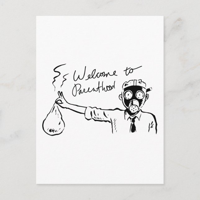 Willkommen in der Elternschaft Postkarte (Vorderseite)